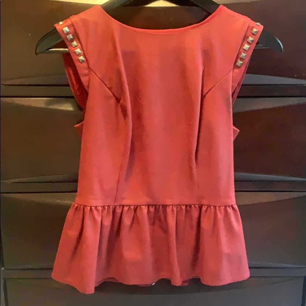 Red Suede Top
